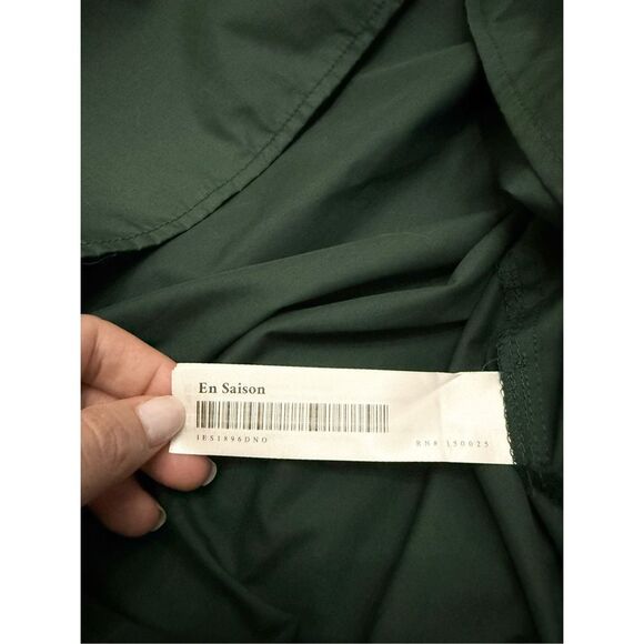 En Saison Womens Forest Green Tiered Poplin Midi Dress Size Large - Picture 6 of 7